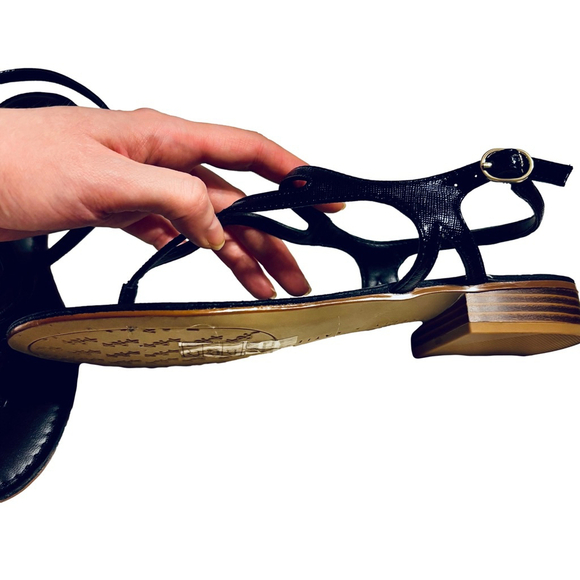 Black Kelly & Katie Zadia T-Strap Sandals - Picture 4 of 9